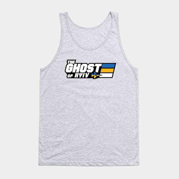 The Ghost of Kyiv Retro Fighter Jet Parody Tank Top by SLAG_Creative